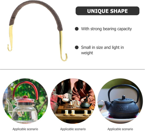 VILLCASE Metal Tea Pot Handle, 7 Inch U-Shape Replacement Supplies for Ceramic Pot and Pottery Tea Pots