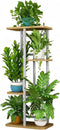 LINZINAR Plant Stand Indoor 4 Tier 5 Potted Multiple Plant Shelf Stands