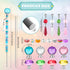 192Pcs Items(10IN) UFU DIY Fairy Wand Beaded Garden Stakes Kit, Fairy Wands Kit with Sparkling Crystal Pendants