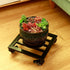 13.6 Large Metal Square Plant Caddy with Wheels Iron Wrought Rolling Plant Stand with Casters Heavy-duty Plant Dolly