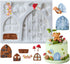 SK 3D Fairy House Christmas Silicone Fondant Mold for Cake Decorating and Pastry