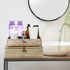 Set of 4 Seagrass Baskets with Lid, Decorative Storage Boxes for Shelf, Closet, Bedroom, 4 Sizes, White