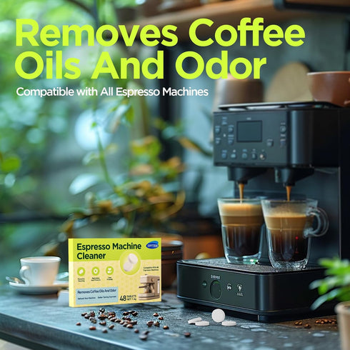 Espresso Machine Cleaning Tablets, Coffee Machine Cleaning Pods, 48 Pack for All Espresso Machines