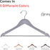 Quality Wooden Hangers Set of 10-Pack - Slightly Curved Solid Wood Coat Hangers with Stylish Chrome Hooks (Gray, 10)