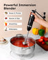 Sangcon Immersion Blender Handheld, 3-in-1 Electric Blender, 400W Stick Blender with Whisk, Milk Frother Attachments,