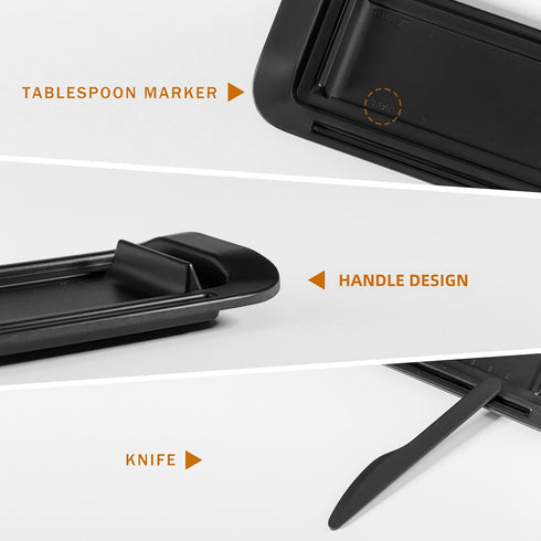 Countertop, 1 Black Butter Dish, Butter Dish With Lid for Unbreakable Butter Keeper With Lid and Knife, Butter Holder