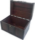 MAXFLO Handcrafted Wooden Treasure Chest - Decorative Storage Box with Lock for Home Decor