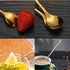 3 6.7-Inch Set, Color Coffee Spoon Long Handle metal Stirring Spoons Teaspoon, Gold Silver Stainless Steel Small