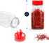 RoyalHouse - 12 PACK - 9.5 Oz with Red Cap - Plastic Jars Bottles Containers - Perfect for Storing Spice, Herbs and Powders - Lined Cap - Safe Plastic - PET - BPA free - Made in USA