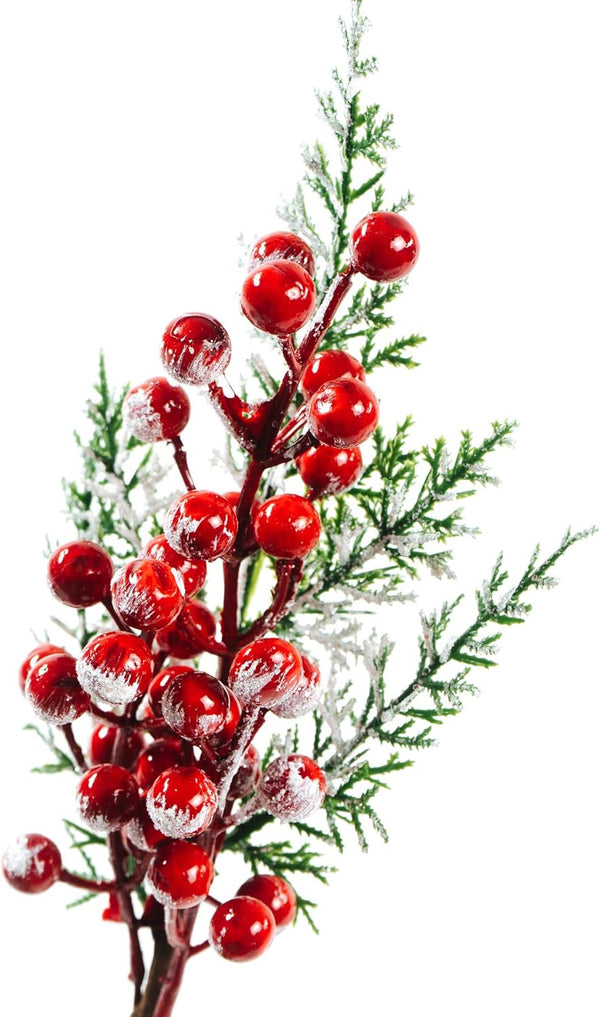 CraftMore Snowy Berry and Pine Pick, 14" Set of 6