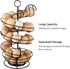Countertop, QUTREY Black Metal Egg Holder Fresh Egg Skelter, Spiral Design Egg Dispenser Rack with Storage Basket