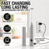 Zulay Rechargeable Froth N Go Milk Frother - 3-in-1 Wand with Case & USB-C Charger, 3 Whisk Attachments, Silver
