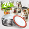 Mason Jar Lids Regular Mouth Canning Lid for Ball, Kerr Jars - 24-Count Split-Type with Airtight Seal