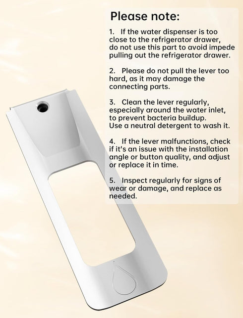 Water Dispenser Lever for Refrigerator Interior, Replacement for Whirlpool Refrigerators