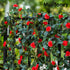 Musdoney 4Pcs 32.2 FT Fake Rose Vine Flowers, Artificial Flower Garland for Home, Wedding, Party Decor (Red)
