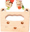 Wooden Kids Knife for Cooking, Cute Bear Shape Safe Kitchen Tool for Kids, Cutting Veggies Fruits