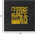 Crisky Cheers to 60 Years Napkins, Black and Gold, 60th Birthday Decorations, 60 PCS, 3-Ply