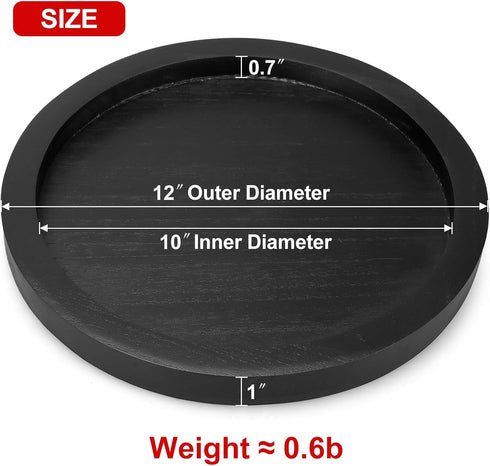 Counter Rustic Decorative Wooden Serving Tray Home Decor Round Ottoman Coffee Table Trays Farmhouse Living Room Dinner