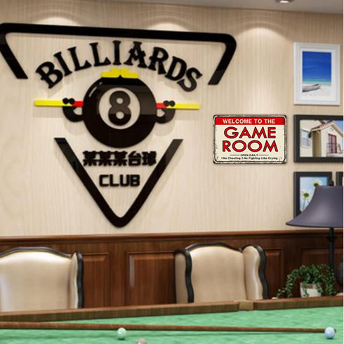 Video Game Room Accessories, Retro Arcade Tin Signs, Billiard Theater Wall Decor, 8×12 Inch Gaming Art Poster