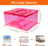 Vieshful Pink 40L Clear Clothes Storage Bag with Zipper 3 Pack Colorful Clothes Organizer Vinyl Storage Bag for Comforter, Blanket, Bedding, Duvet, Transparent Moving Totes by Vieshful