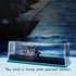 LETINE Black Pearl Pirate Ship in a Bottle - Boat in a Box Liquid Wave Fluid Drift Bottle Black Pearl Pirate Model Ship