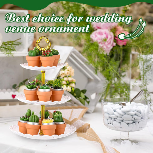 18 Treela Pcs Succulent Cactus Tealight Candles Handmade Tea Lights Baby Shower Plant Candle Gift with Mini Terracotta