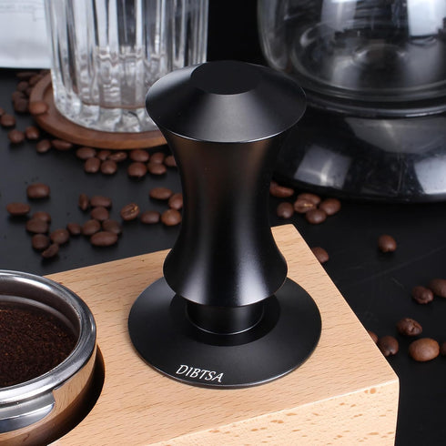 Espresso Tamper 51mm, Spring Loaded Coffee Tamper for 51mm Portafilter, Stainless Steel Flat Base