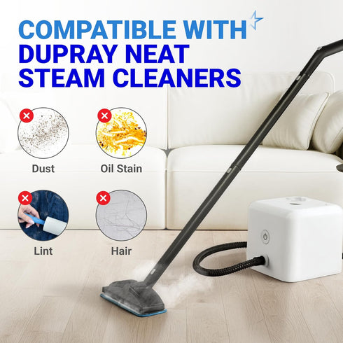 6 Pack BlueStars Microfiber Pad Compatible with Dupray Neat Steam Cleaner - Durable, Reusable and Machine Washable