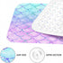 Culudea 40X16 Inch Pink Blue Mermaid Bathtub Shower Mat Fish Underwater Sea Non-Slip Tub Extra Long Bath Floor Machine