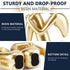 Books,1Pair/2Piece Gold Bookends Book Ends, Unique Decorative Girl Thinker Design,Non-Slip Home Office Bookshelf Decor
