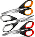 Astercook Heavy Duty Kitchen Shears with Ergonomic Handle, Serrated Blade for Poultry, Herbs, Vegetables