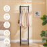 63 Inch 110lbs, LiaMeE Tall Clothes Rack with Wheels, Heavy Duty Metal Garment Rack with Shoe Shelf, Rolling Clothing