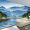 FENDROM Spring Nature Tapestry Wall Hanging Misty Mountain Forest River Landscape Tapestries for Home Decor