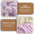 MEGO Kids Fluffy Faux Rabbit Fur Bean Bag Chair Cover(No Filler), Light Purple Plush Striped Stuffed Animal Storage