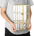 ELLDOO Clear Glass Storage Box with 2 Drawers, Gold Mirrored Jewelry Makeup Display Organizer Case