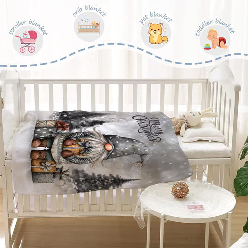 Cozy 30x40 YeeJu Christmas Throw Blanket Baby Small for Toddler Swaddle Pet Soft Let It Snow Fuzzy Plush Fleece