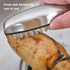 Ergonomic 304 Stainless Steel Cleaning Brush - Fruit & Vegetable Scrubber for Kitchen Hygiene