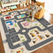 Jngred Kids Car Rug Playmat with Non-Slip Rubber BackingCar City Life Road CarpetChild