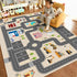 Jngred Kids Car Rug Playmat with Non-Slip Rubber BackingCar City Life Road CarpetChild