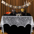 AerWo Halloween Decorations Indoor Fireplace Mantel Scarf, White Lace Spiderweb Cover for Halloween Mantle Decor, 18x96