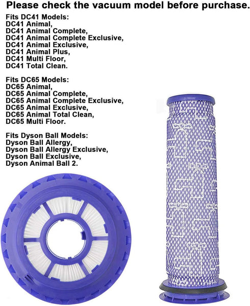 Replacement Filters for Dyson DC65 DC66 DC41 UP13 UP20 Animal Vacuums | Compare to Part 920769-01 and 920640-01