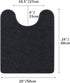 VANZAVANZU Toilet Rugs for Bathroom U Shaped, Contour Bath Rugs for Toilet Bath Mats for Bathroom Non Slip Extra Soft Absorbant Microfiber Shaggy Thick Toilet Rugs U Shaped (U 20"*24", Black) by VANZAVANZU