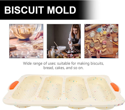 PRETYZOOM Silicone Baguette Mold, Non-stick French Bread Baking Pan, Household Bread Mould, Multipurpose Baking Tool