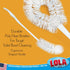 4 Pack, LOLA Toilet Bowl Brush w/Curved Head, Coated Wire, Durable Poly Bristles, Reaches Under Toilet Bowl Rim