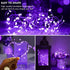 pozzolanas 24 Pack 3 7FT 20 (24, Purple Fairy Lights Battery Operated Modes LED Waterproof String Lights Twinkle Silver