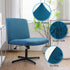 Armless Iauddy Criss Cross Office Desk Chair Cover Slipcover,Accent Mid Back Wide Swivel Task Vanity Slipper Chair