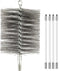 Ctsyuqoo 50-inch Long Tent Wood Burning Stove Pipe Cleaning Brush with Stainless Steel
