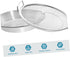 Mesh Drain Pan Set - Barbeque Grill Plate and Vegetable Drainer for Smokeless Roasting and Steaming