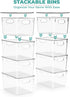 Sorbus Large Clear Plastic Storage Bins with Lids, Stackable Toy Storage Bins for Clothes, Medicine, Makeup, Bathroom,