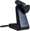 O2COOL Personal Battery Pocket Fan - Carabiner Clip, Flip Down Stand, Quiet Foam Blades - Black